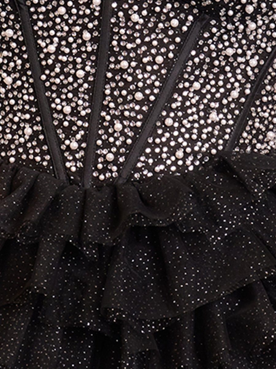 A Line Off the Shoulder Beaded Homecoming Dress with Feathers