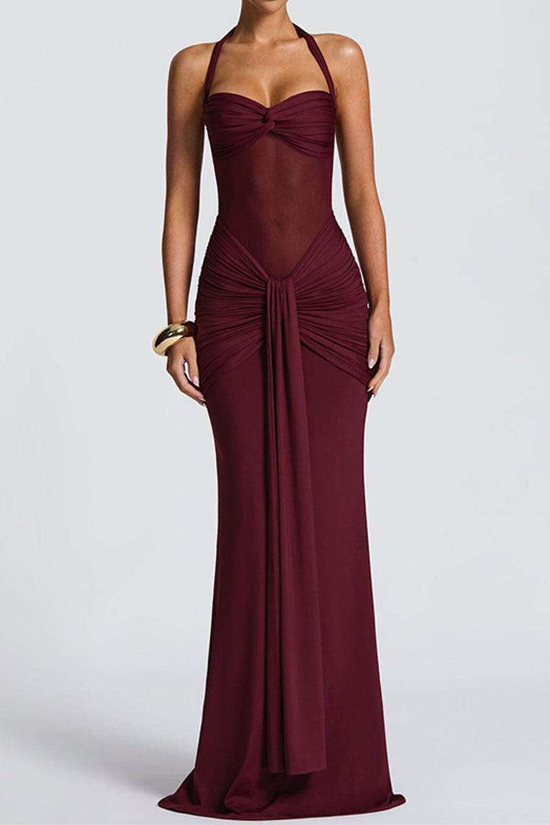 Trumpet-Mermaid Maxi Polyester Semi-Formal Dresses 949331507745