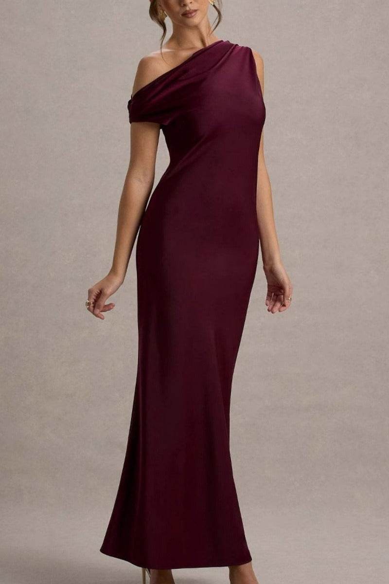 Sheath-Column Maxi Satin Formal Evening Dresses 913210956566