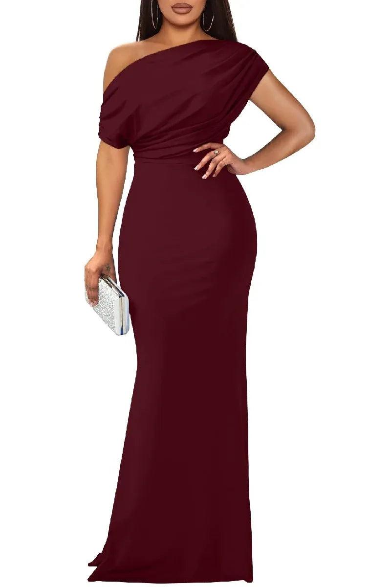 Trumpet-Mermaid Sweep-Brush Train Polyester Formal Evening Dresses B0D9VT8CK6