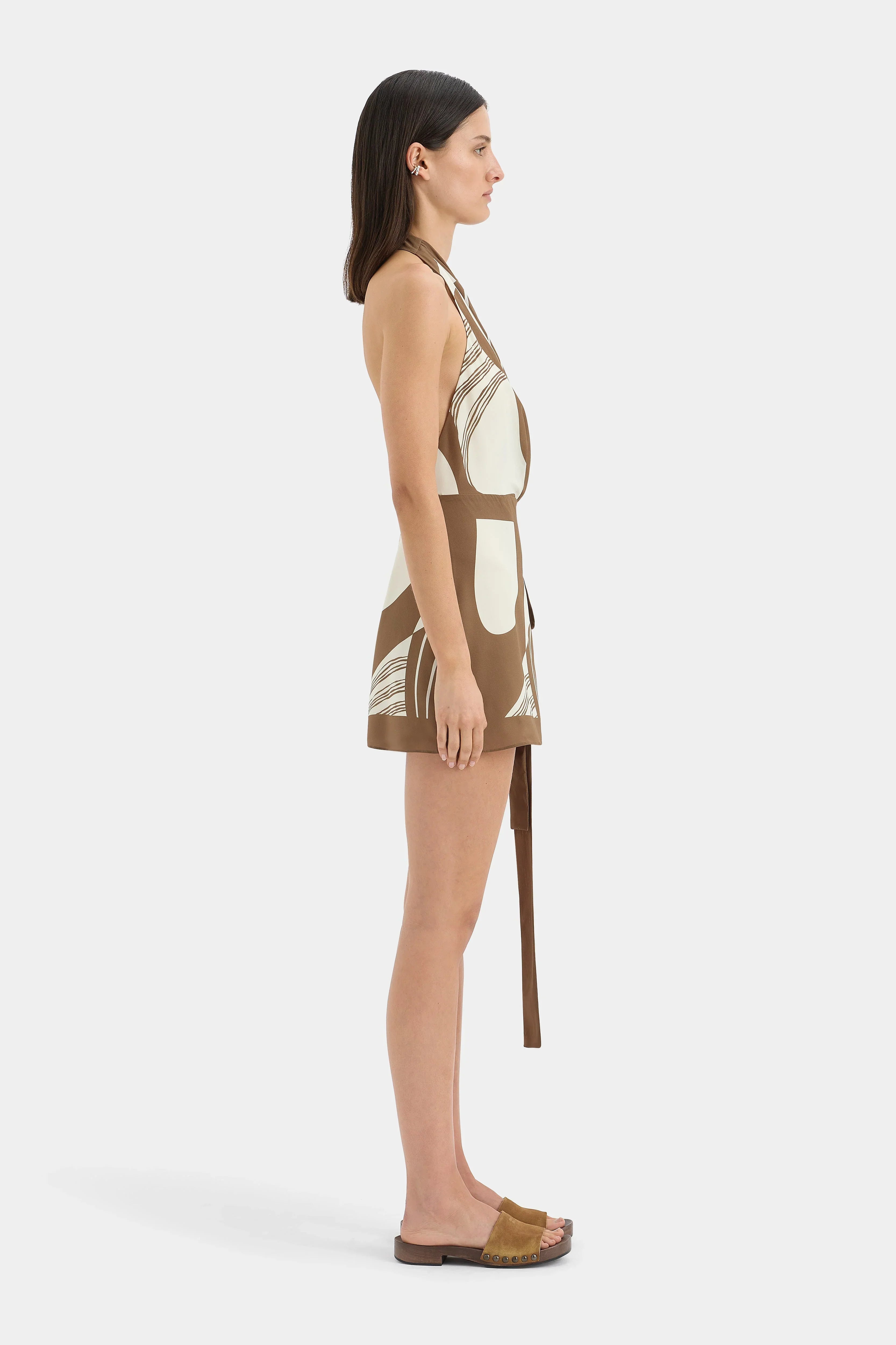 Almara Wrap Halter Mini Dress