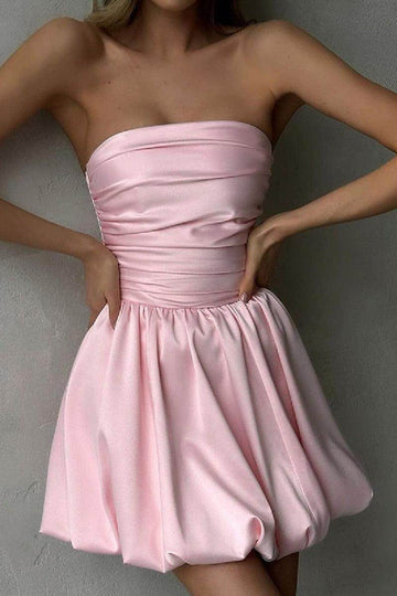 Sexy strapless A-line mini cocktail dress 802295558815