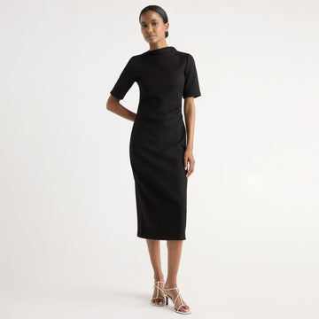 Evie Ribbed-Knit Jersey Dress