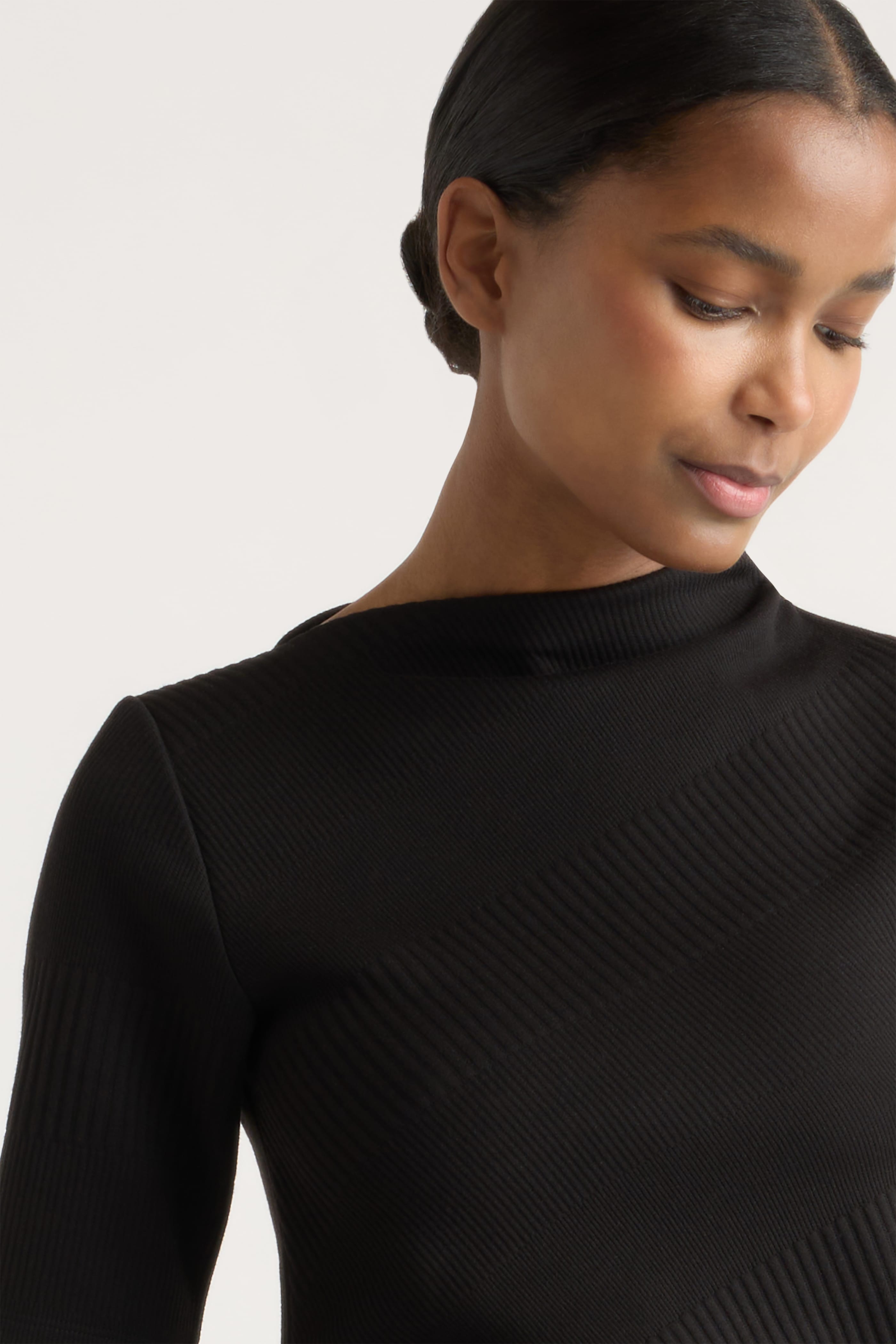 Evie Ribbed-Knit Jersey Dress