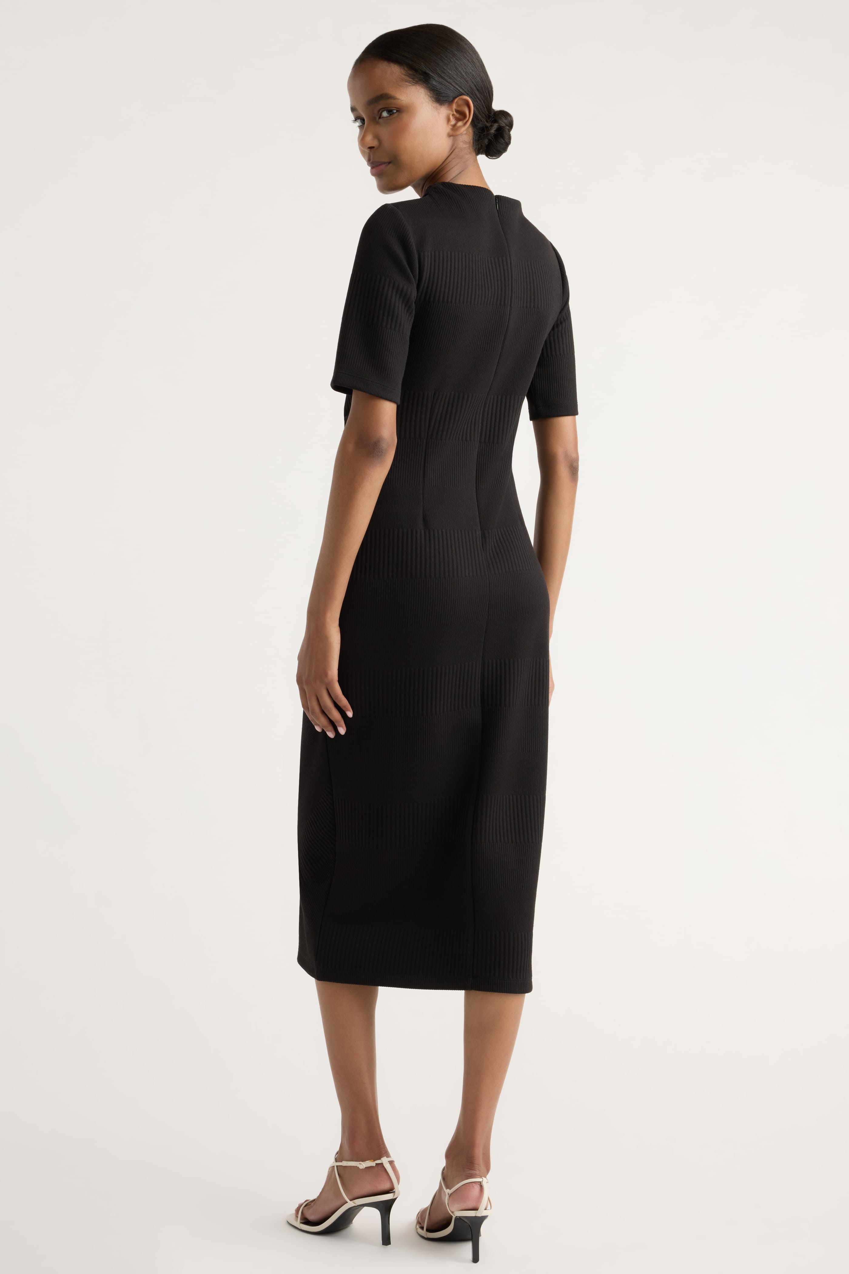 Evie Ribbed-Knit Jersey Dress