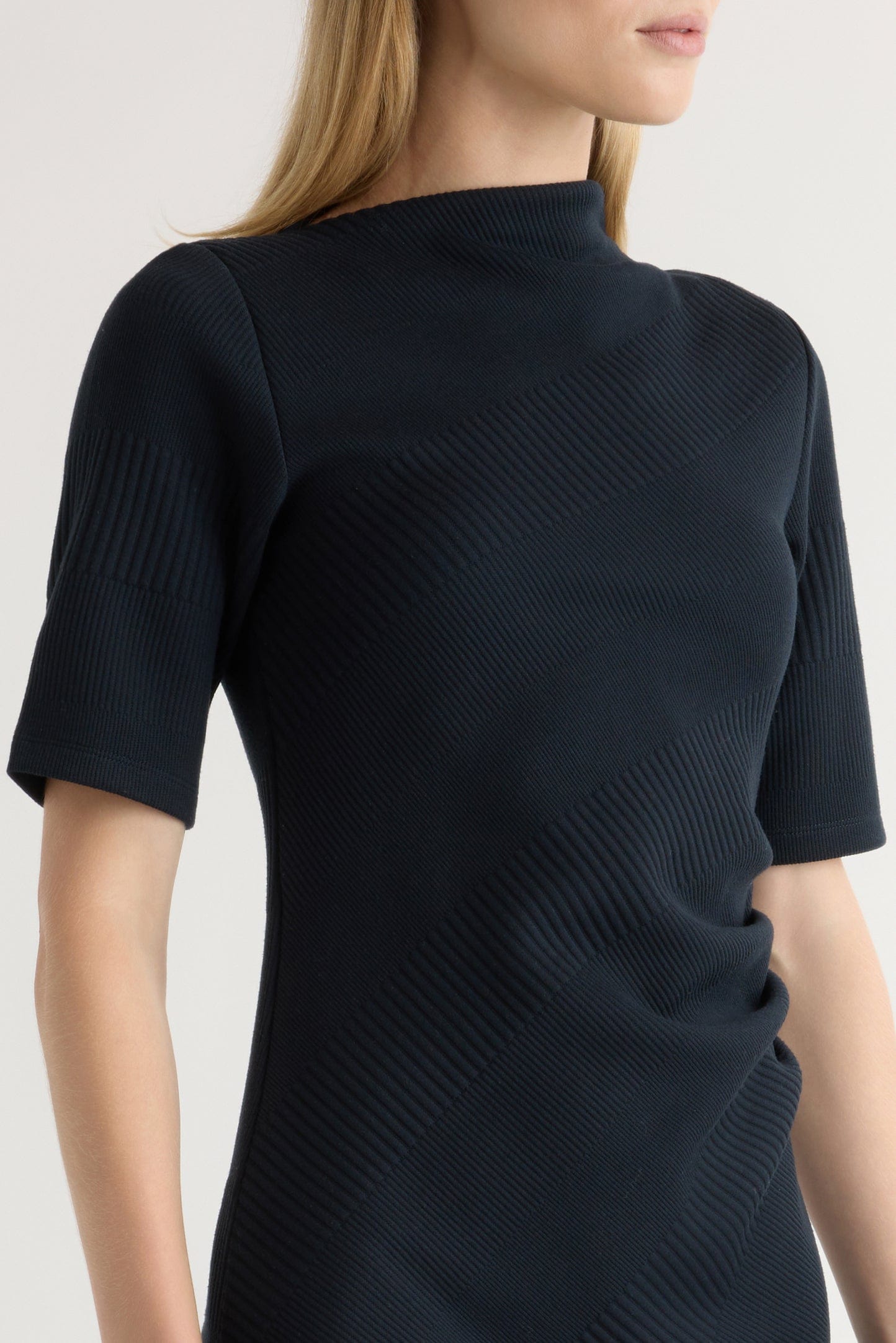 Evie Ribbed-Knit Jersey Dress
