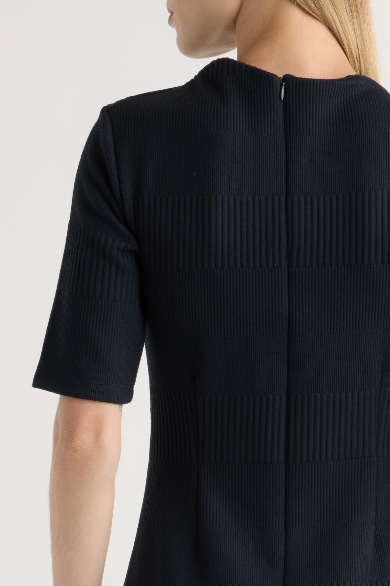 Evie Ribbed-Knit Jersey Dress