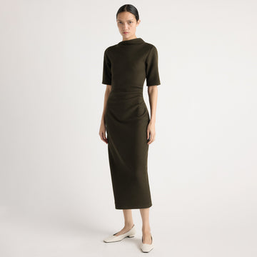 Evie Ribbed-Knit Jersey Dress