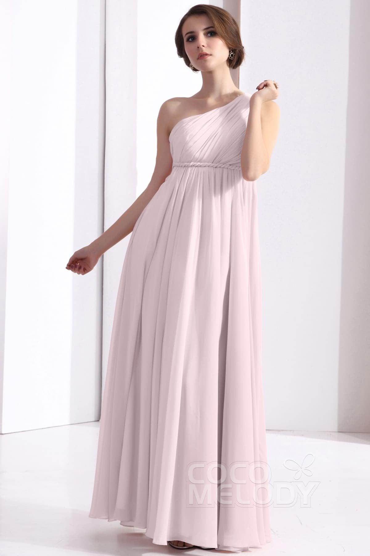 Sheath Floor Length Chiffon Bridesmaid Dress COSF1300D