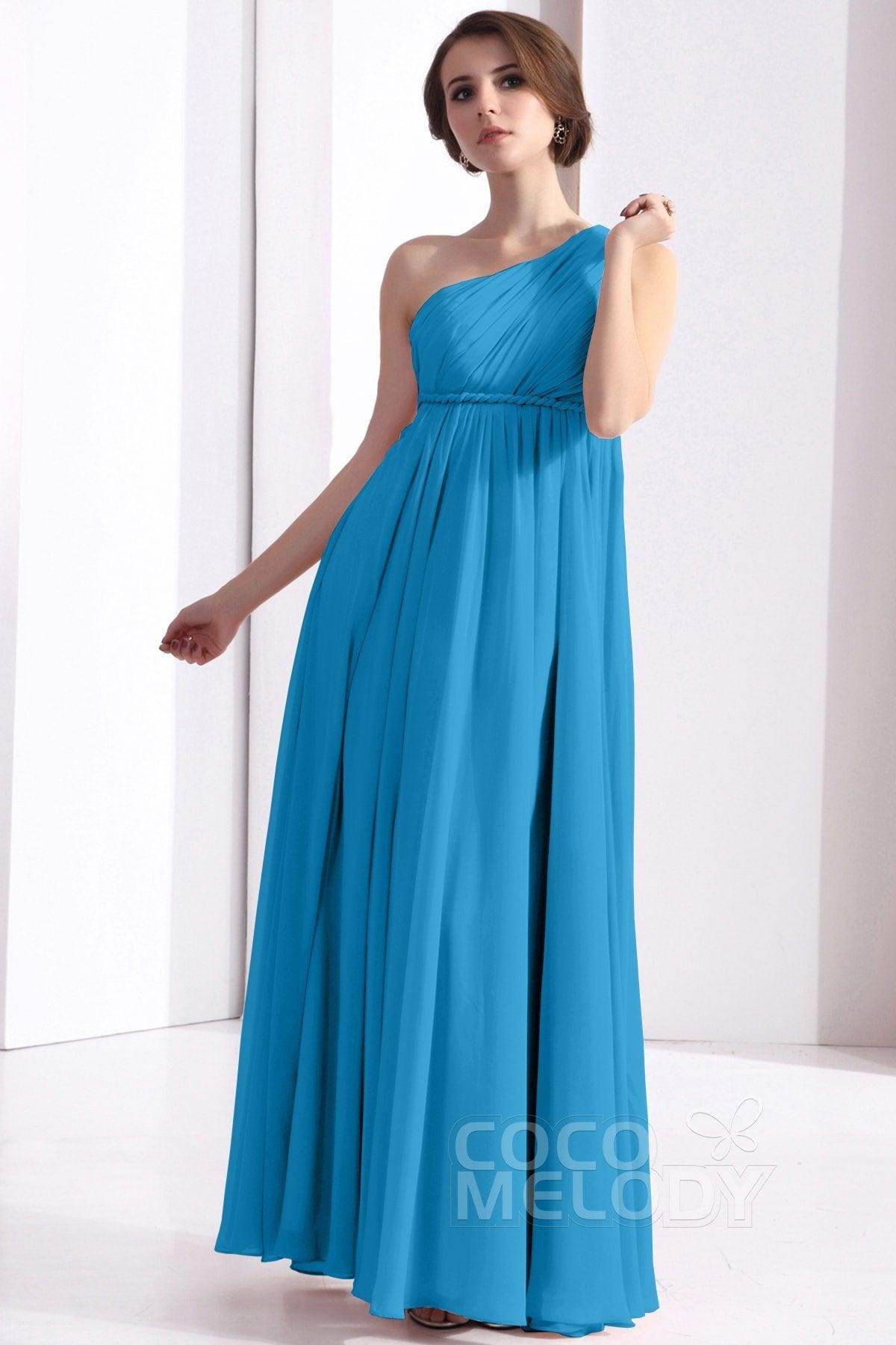 Sheath Floor Length Chiffon Bridesmaid Dress COSF1300D