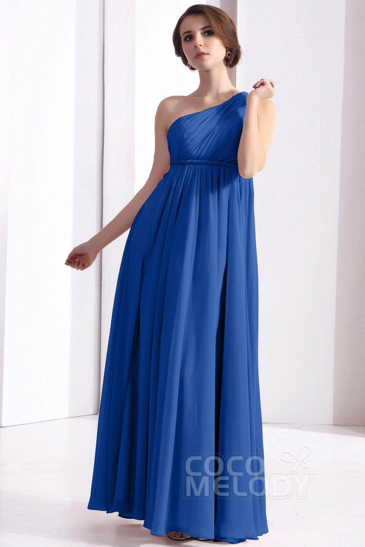 Sheath Floor Length Chiffon Bridesmaid Dress COSF1300D