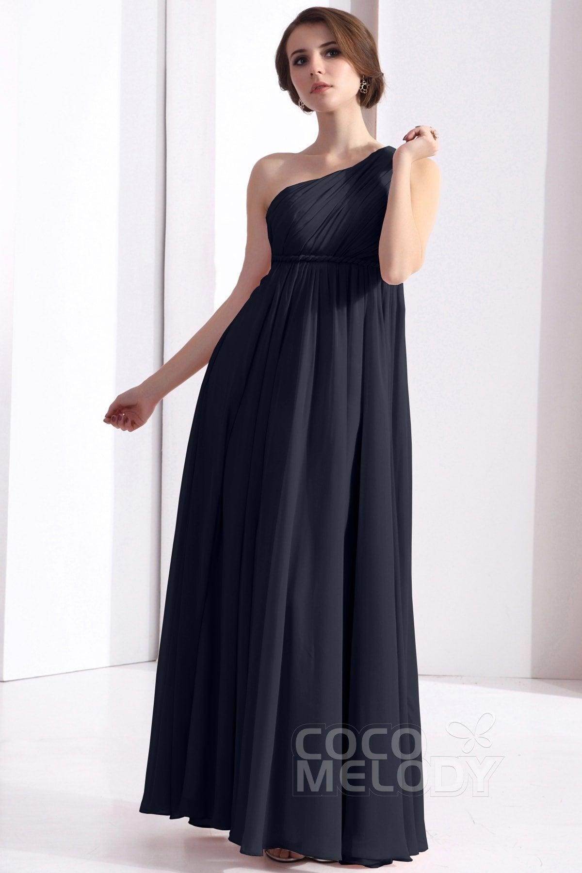 Sheath Floor Length Chiffon Bridesmaid Dress COSF1300D