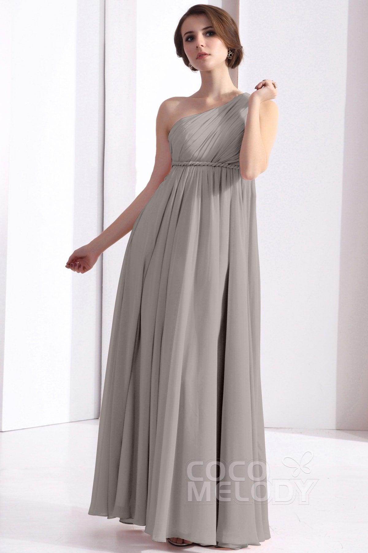 Sheath Floor Length Chiffon Bridesmaid Dress COSF1300D