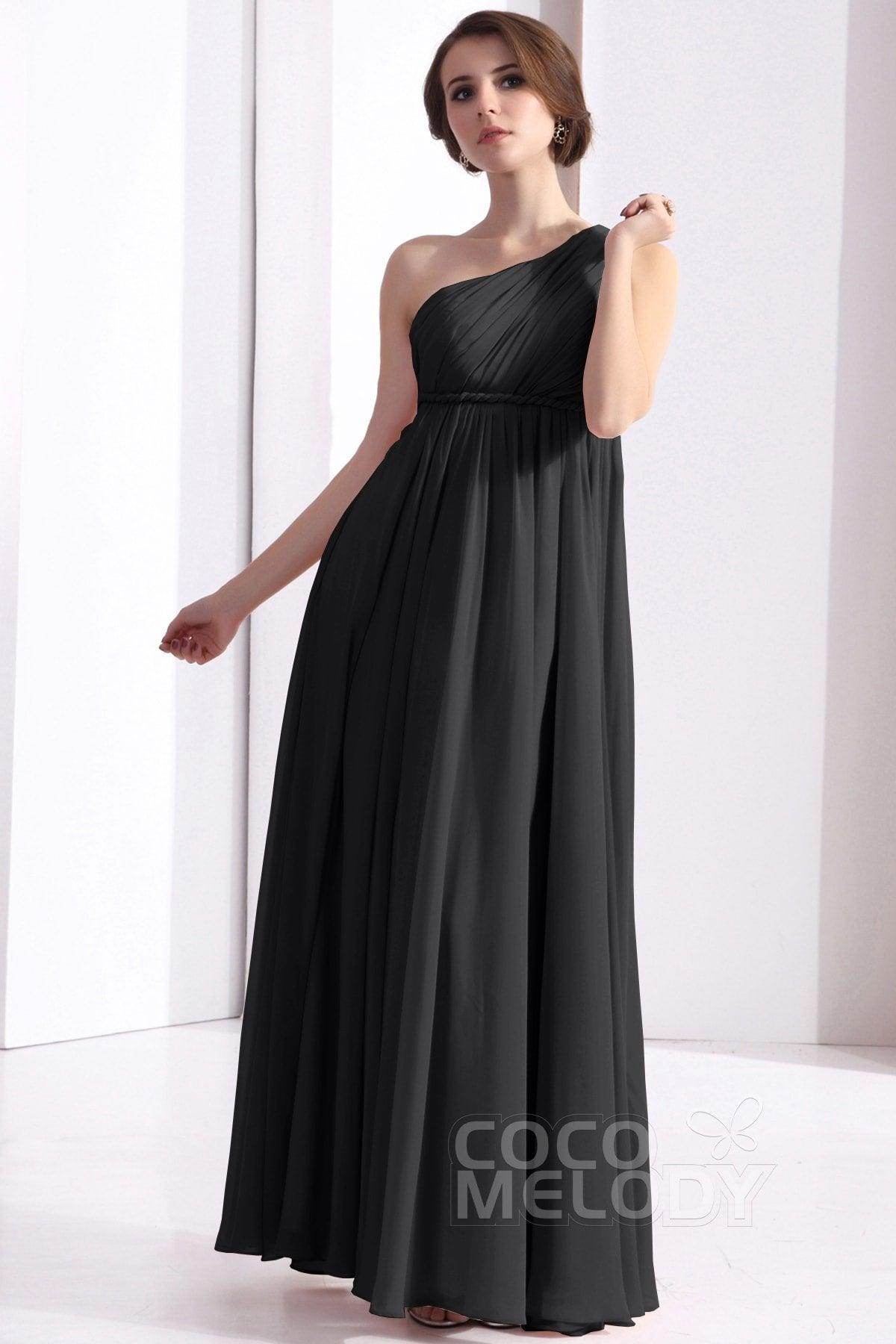 Sheath Floor Length Chiffon Bridesmaid Dress COSF1300D
