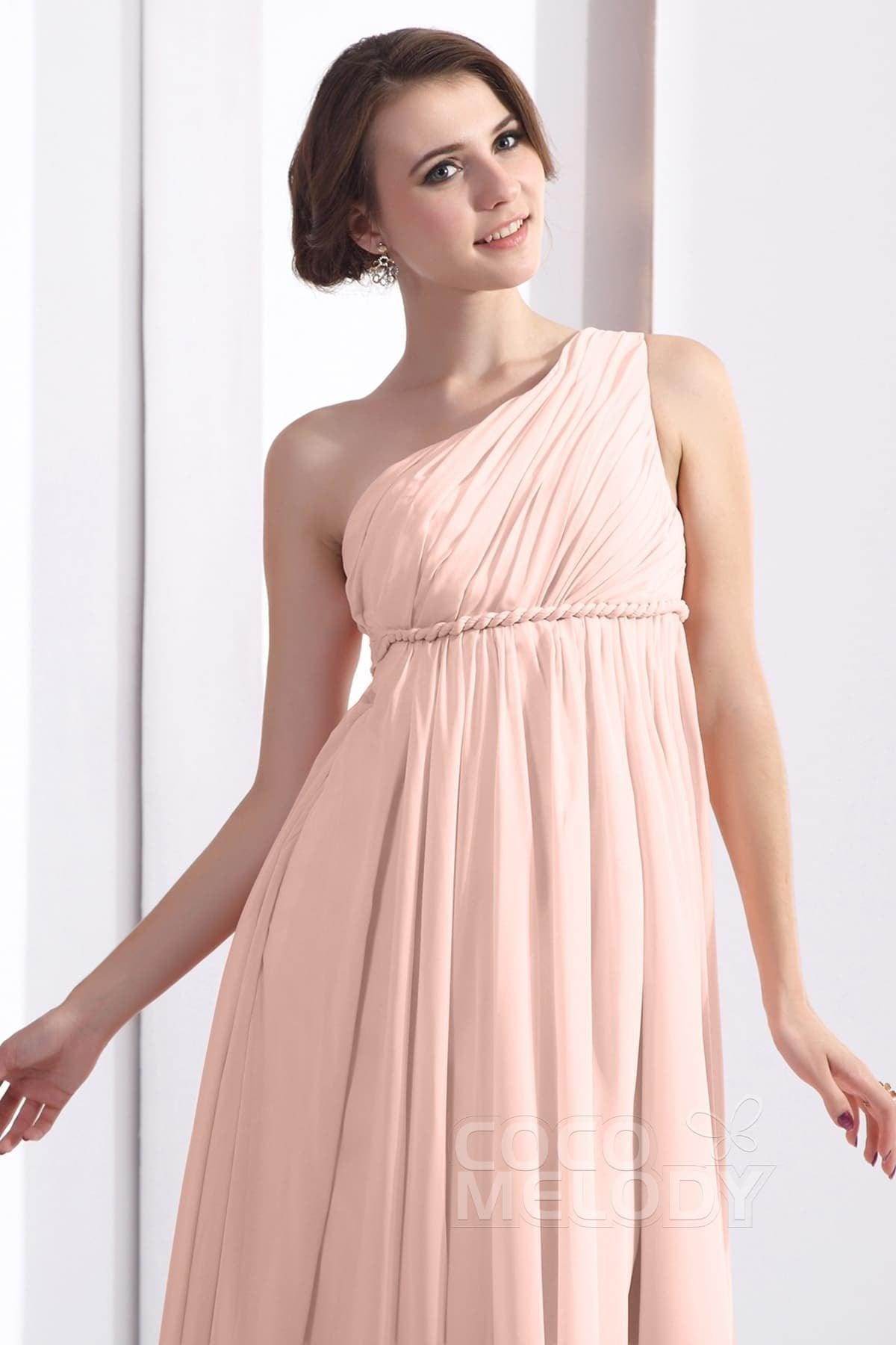 Sheath Floor Length Chiffon Bridesmaid Dress COSF1300D