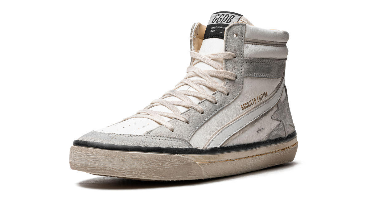 SLIDE 2 NAPPA AND SUEDE UPPER SUEDE STAR LEATHER WAVE WHITE ICE GMF00635.F005696.10276