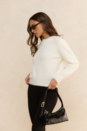 Cosy Moments Knit Sweater White