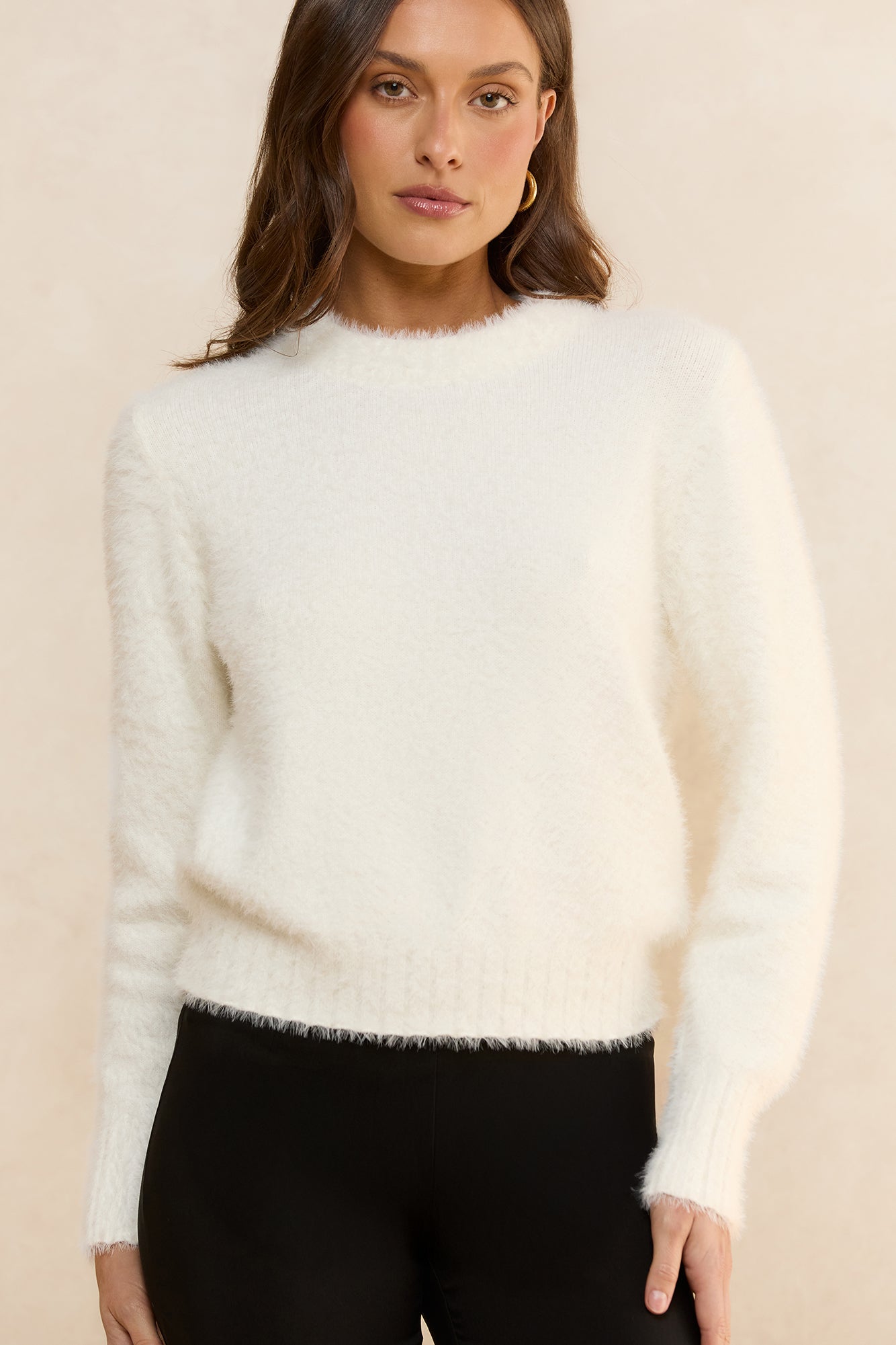 Cosy Moments Knit Sweater White