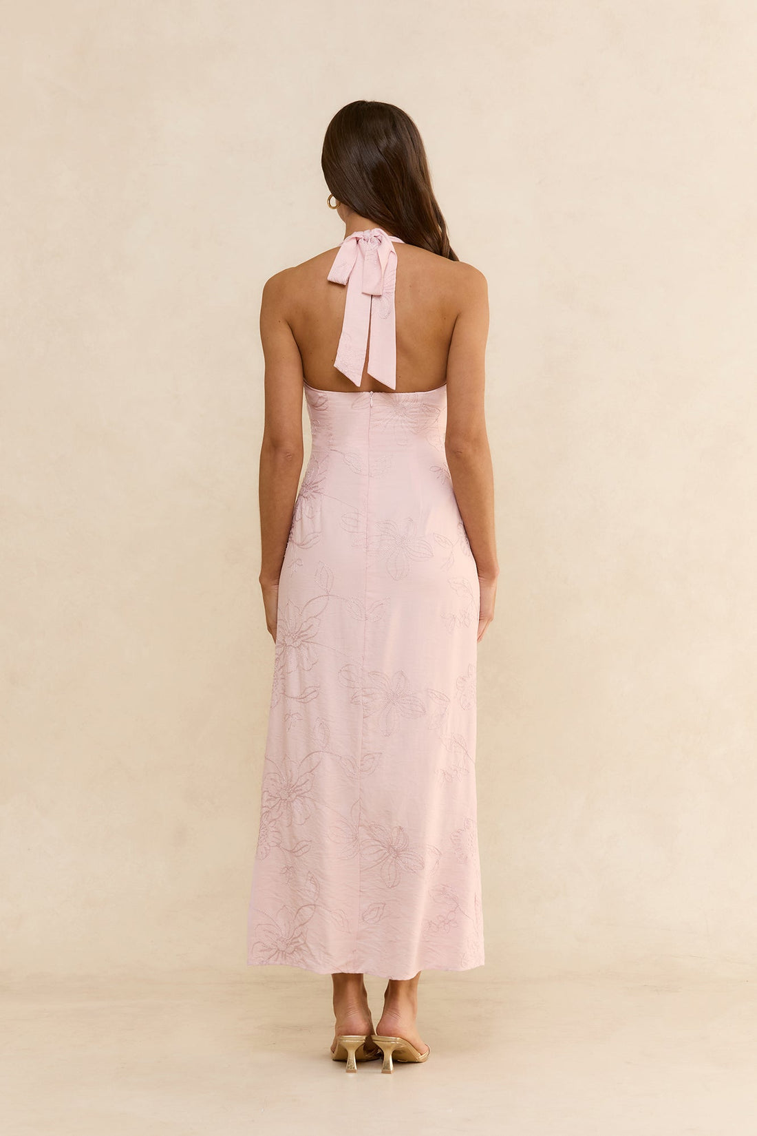 Elysian Halter Maxi Dress Pink