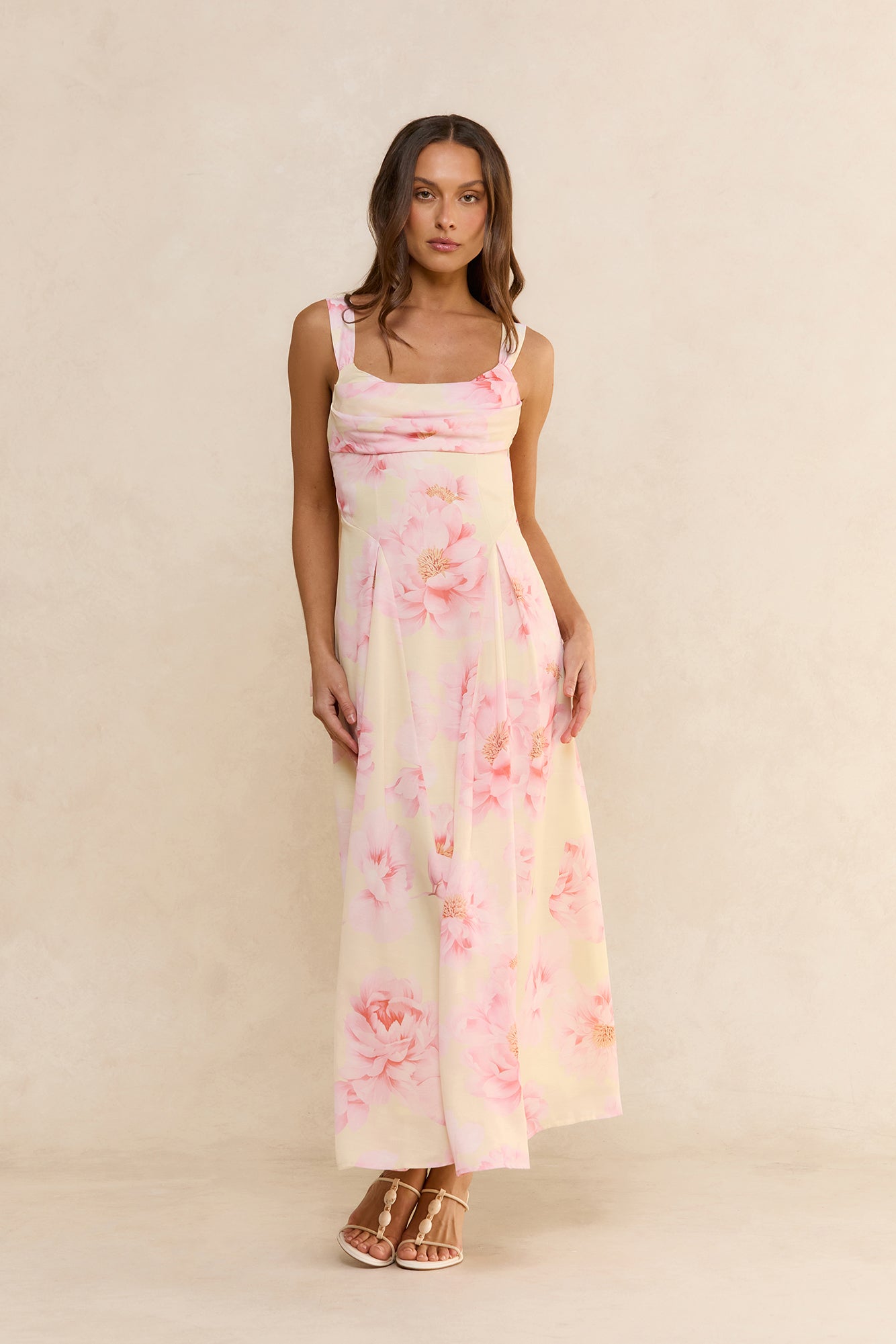 Sweet Gardenia Maxi Dress Yellow Print
