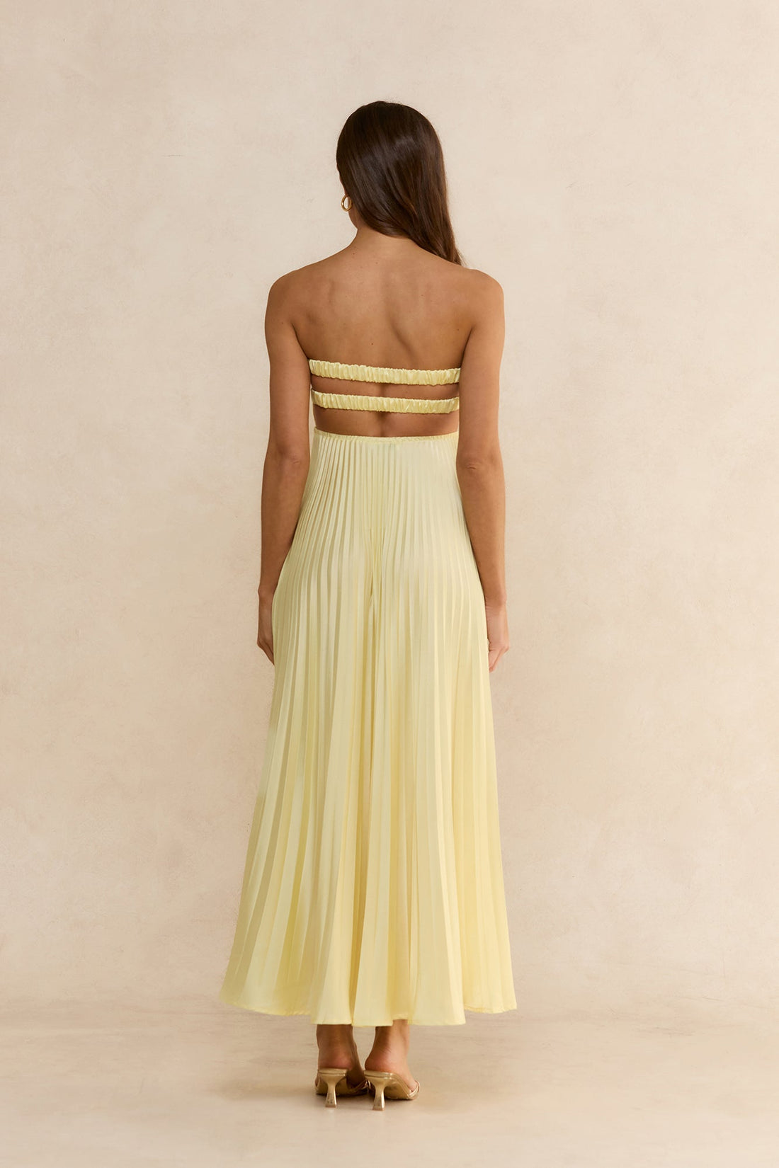 Wishes For You Plisse Strapless Maxi Dress