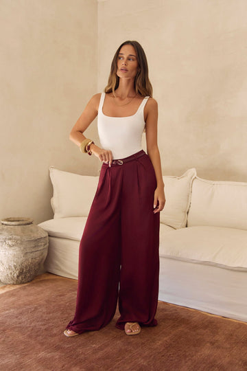 To Be Seen Pants Maroon
