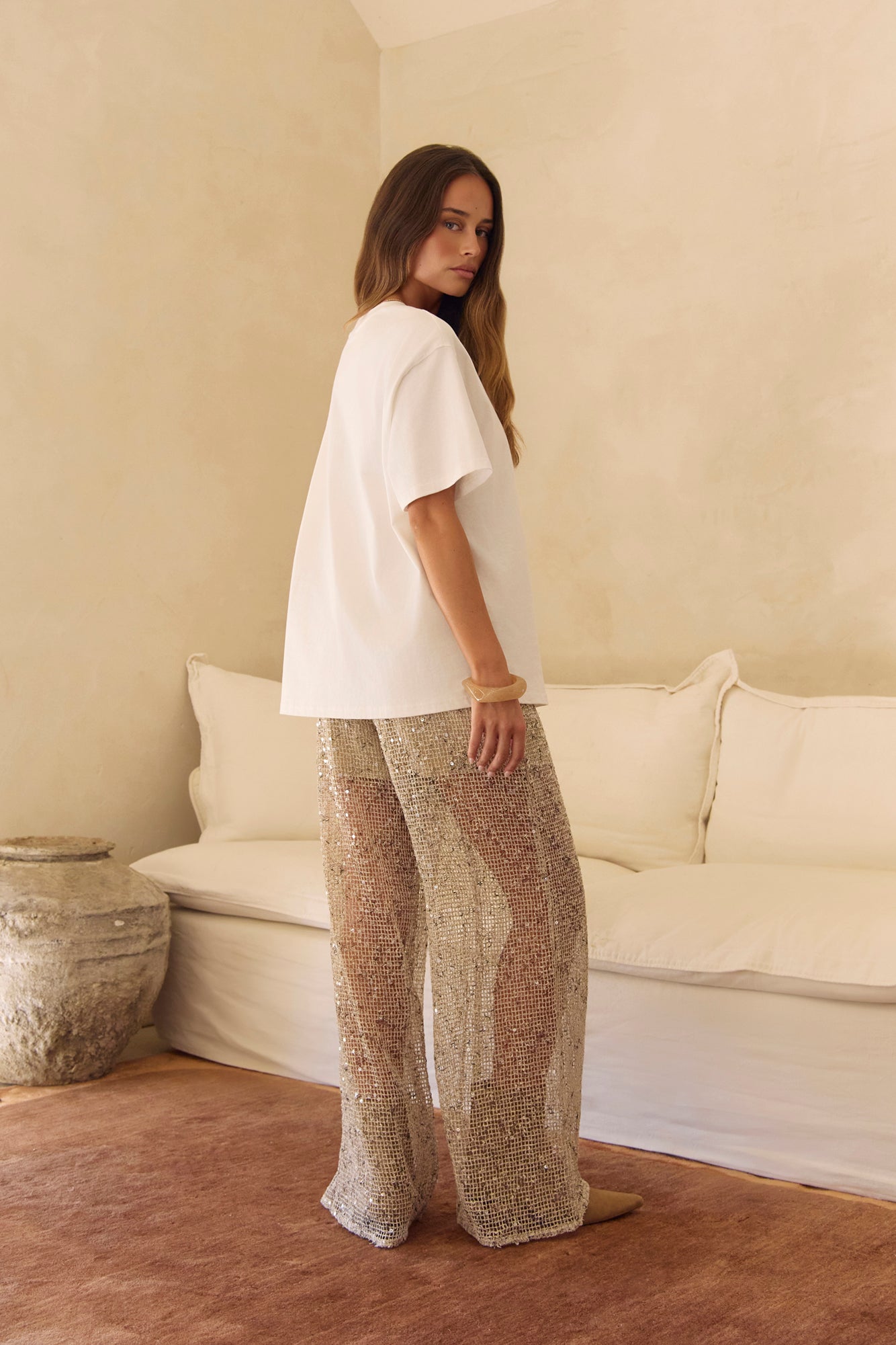 Sunlit Dancer Sequin Pants Gold