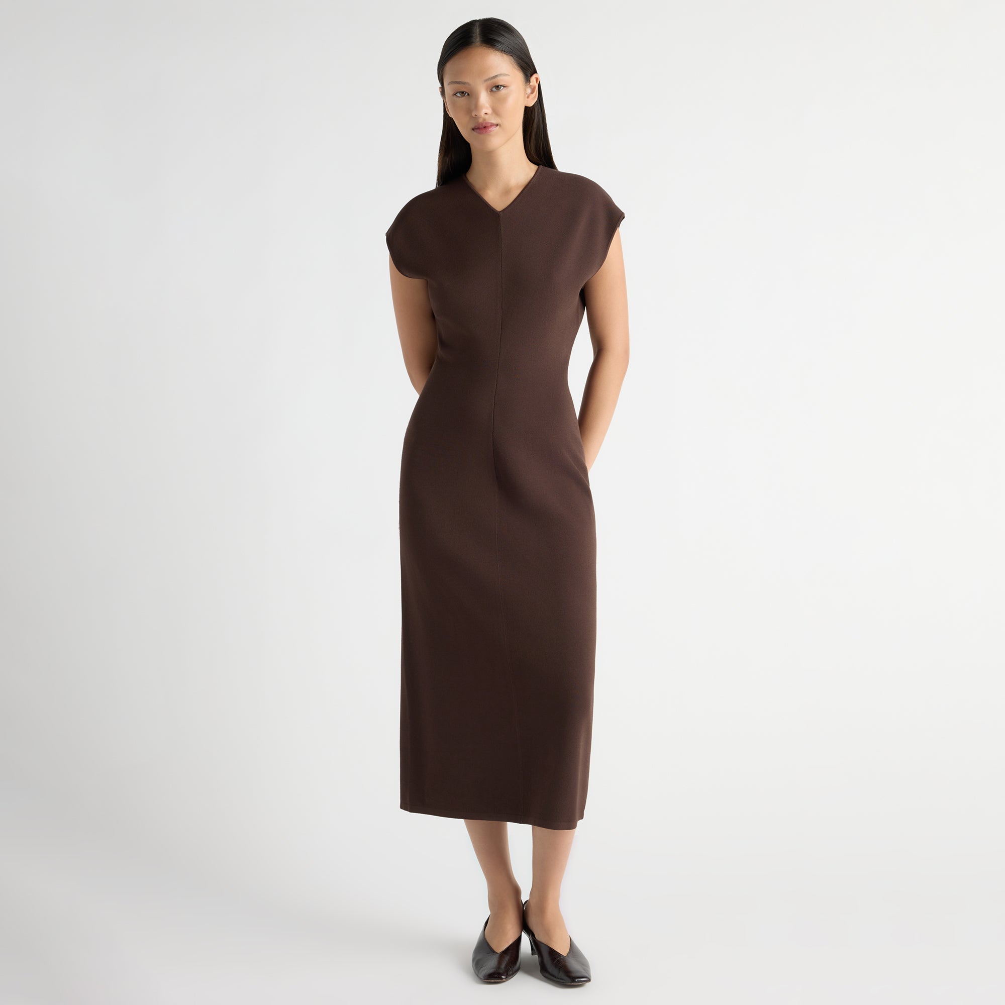 Frida V-Neck Sweater Dress