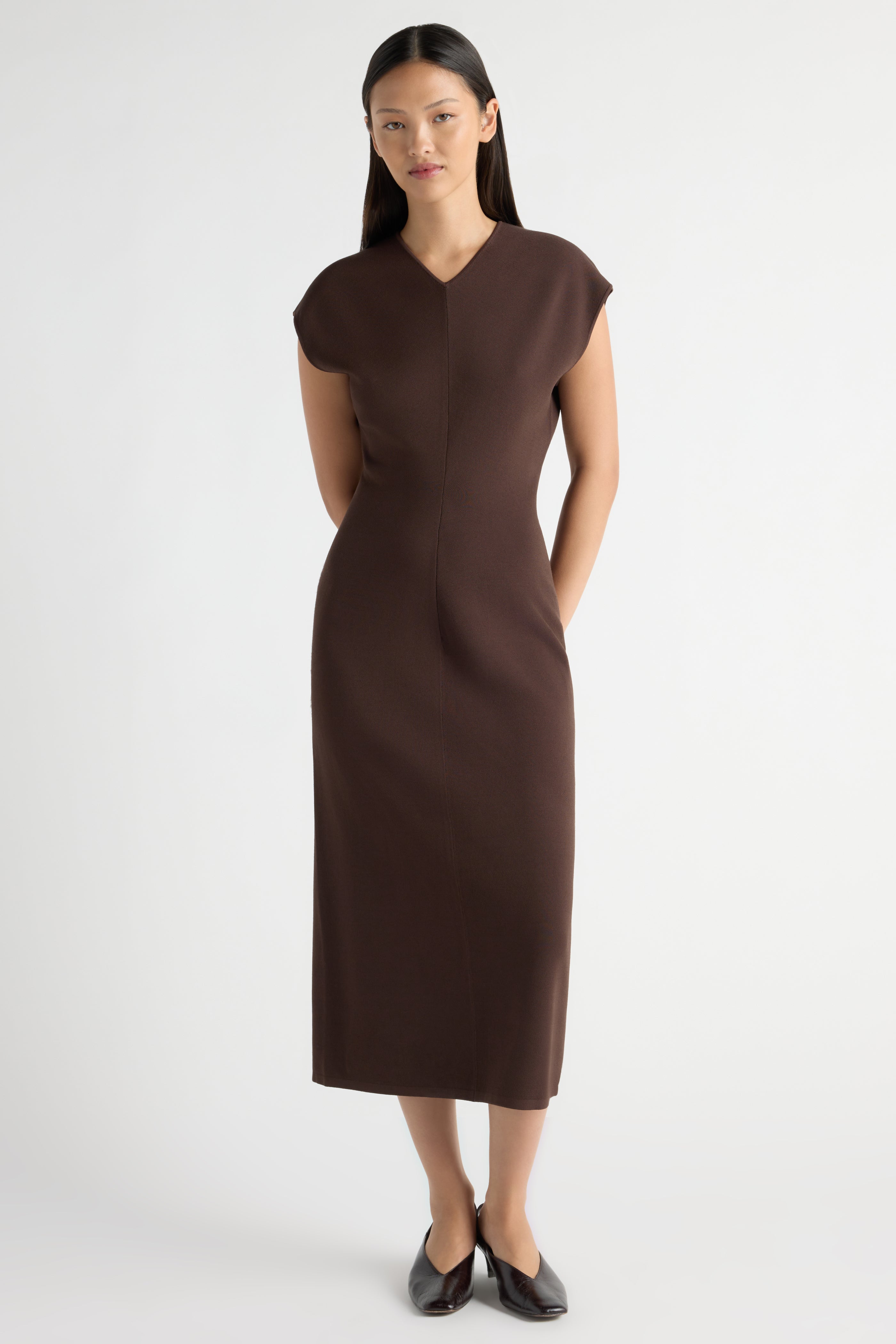 Frida V-Neck Sweater Dress