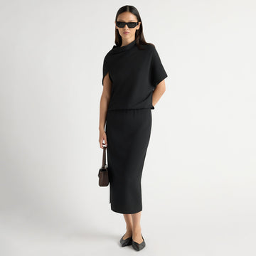 Gitte Asymmetric-Sleeve Dress