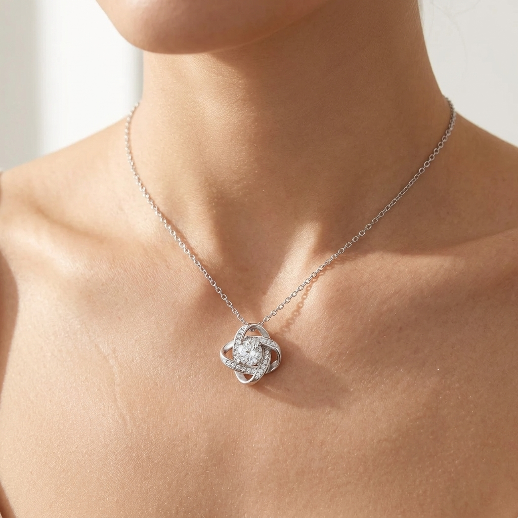 Adoria – To My Daughter love knot necklace gift set