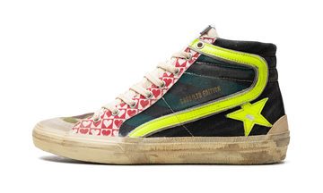 SLIDE CANVAS UPPER SUEDE AND GABARDINE TOE NYLON TONGUE LEATHER STAR AND WAVE BLACK GREEN ICE YELLOW GMF00508.F004407.50772
