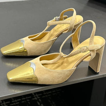 Chanel 2026 Slingback Kitten Heels Pumps Leather Sheepskin 832520