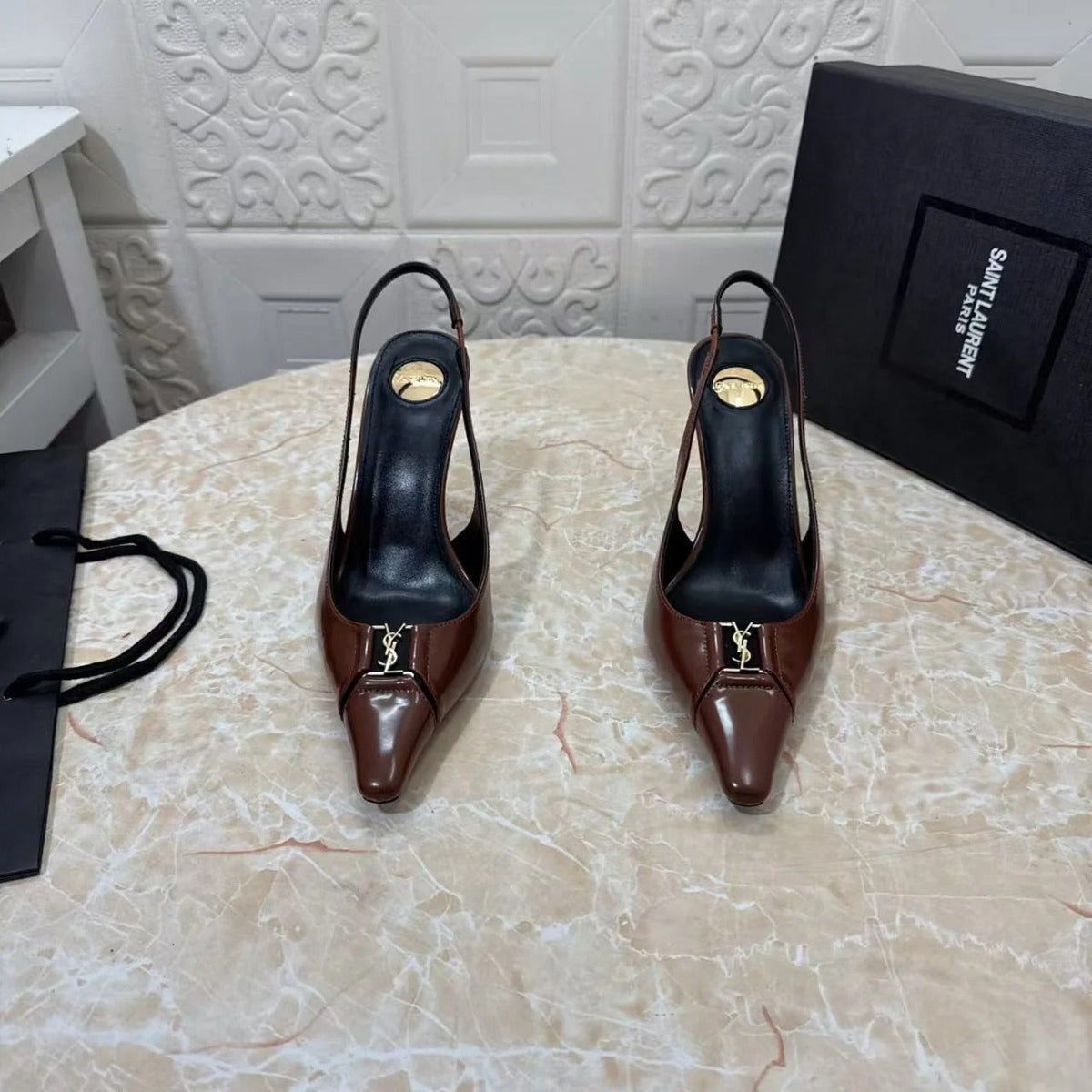 YSL 2026 Babylone Slingback 90mm Sheepskin