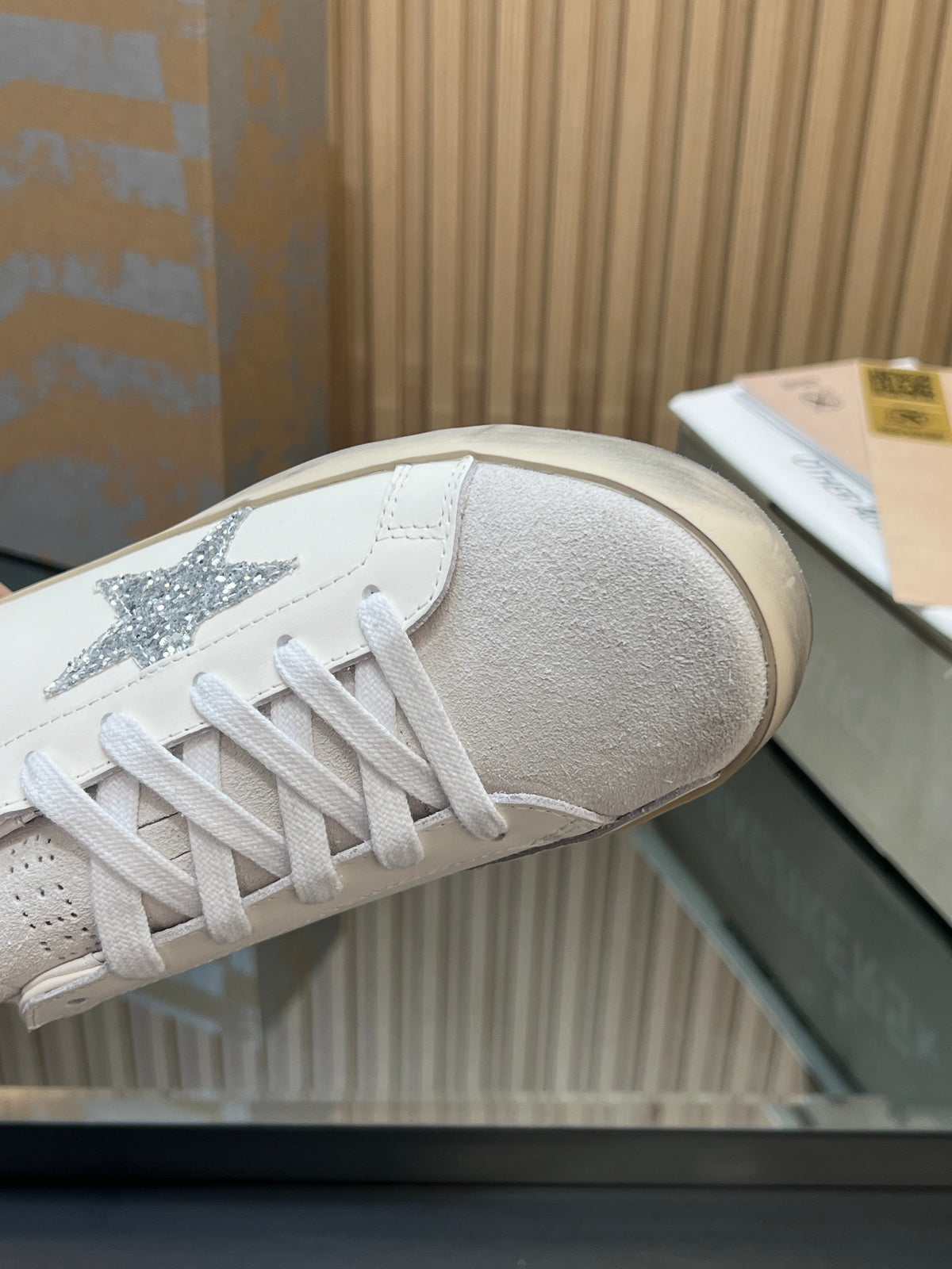 GGDB True-Star Sneaker White Suede Leather 665957