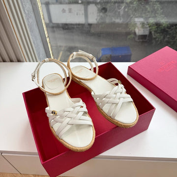 VLogo Bribri Espadrille Sandals White Leather 933615