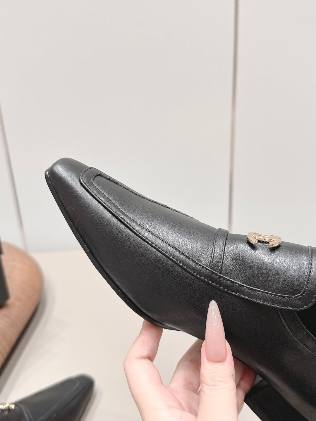 CC 26s Square-Toe Buckle Loafer 3cm Black Leather 816297