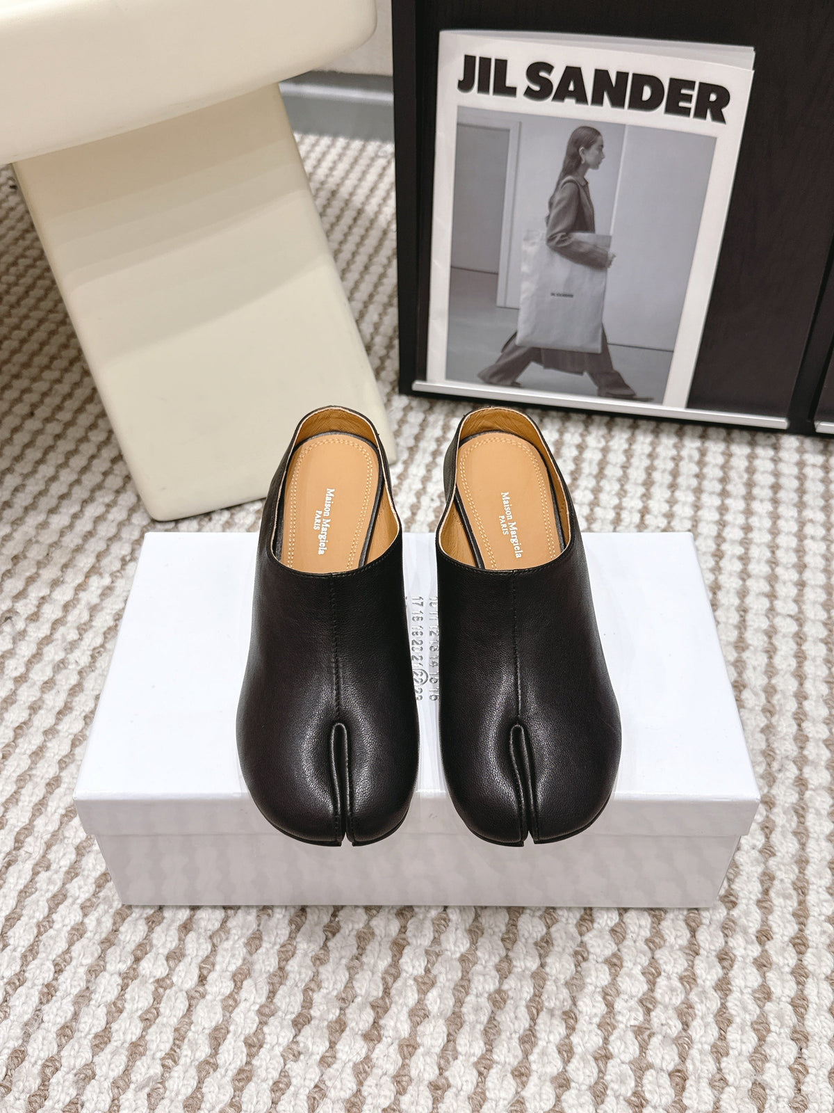 Maison Margie Tabi Décolleté Mule 6cm Black Cowhide 722687