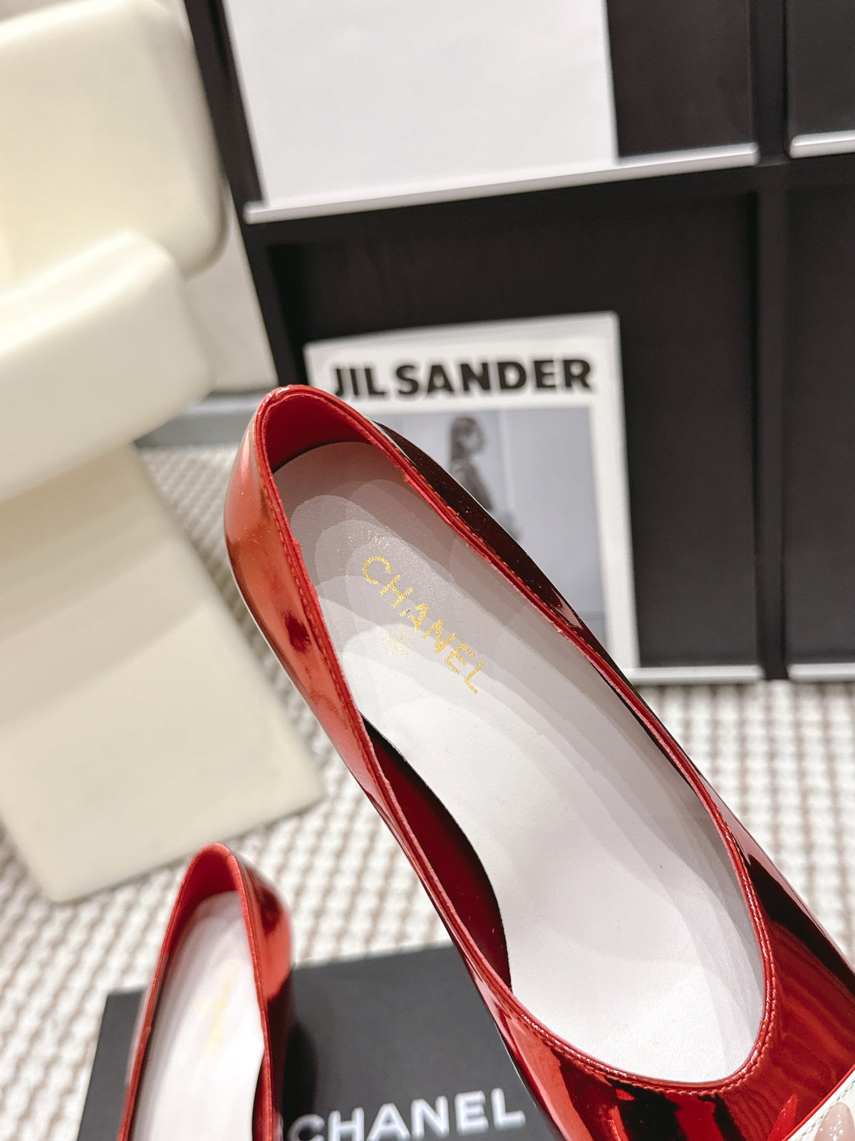 CC 2026 Pump 6cm Red White Patent Leather 721419