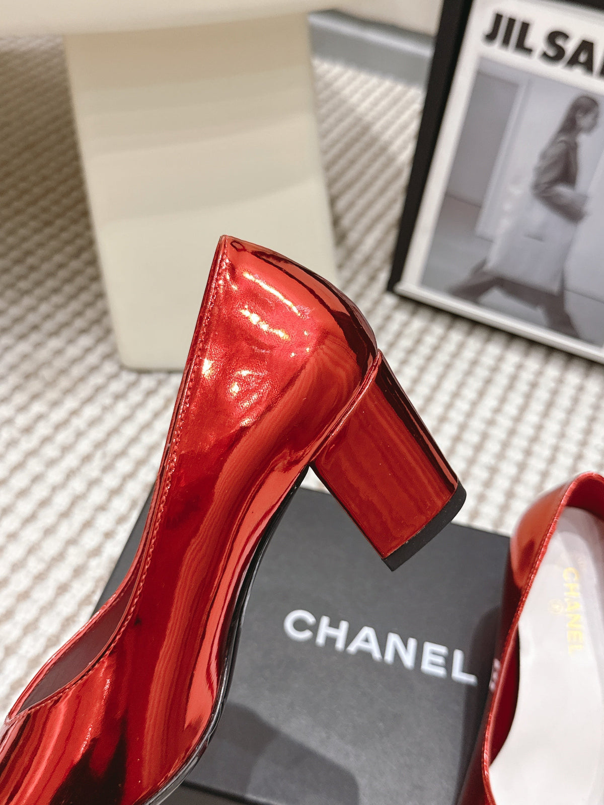 CC 2026 Pump 6cm Red White Patent Leather 721419