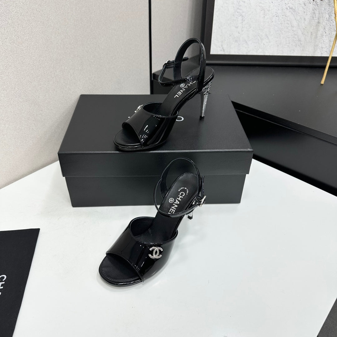 CC 26s Heeled Sandals Black Patent Leather 925714
