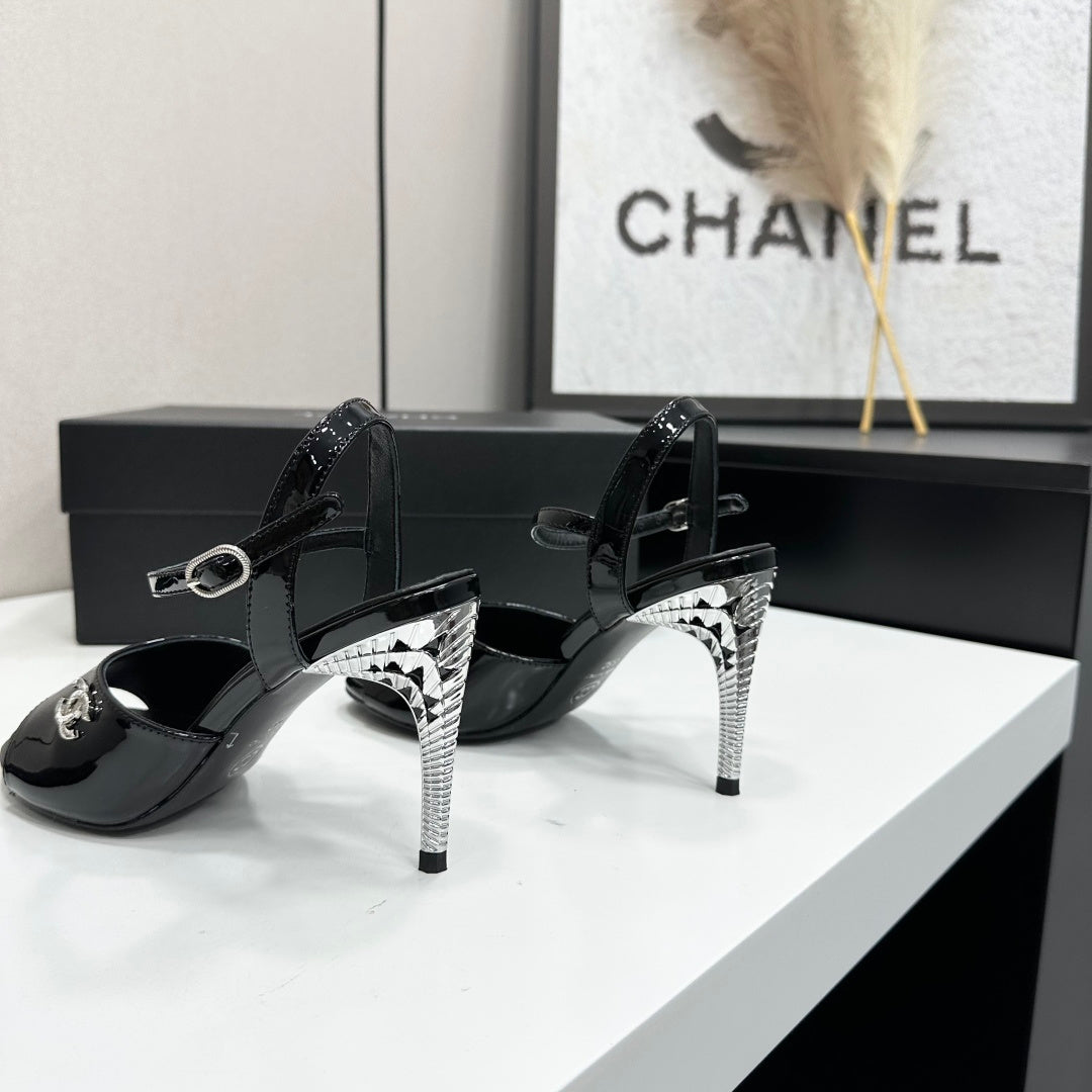 CC 26s Heeled Sandals Black Patent Leather 925714