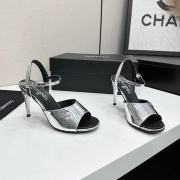 CC 26s Heeled Sandals Sliver Patent Leather 925715
