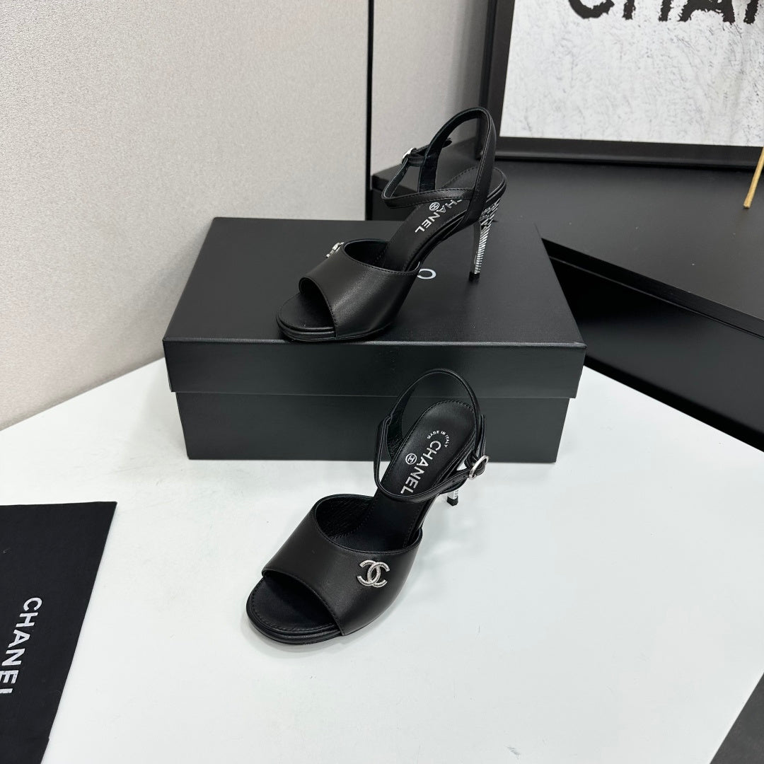 CC 26s Heeled Sandals Black Leather 925716