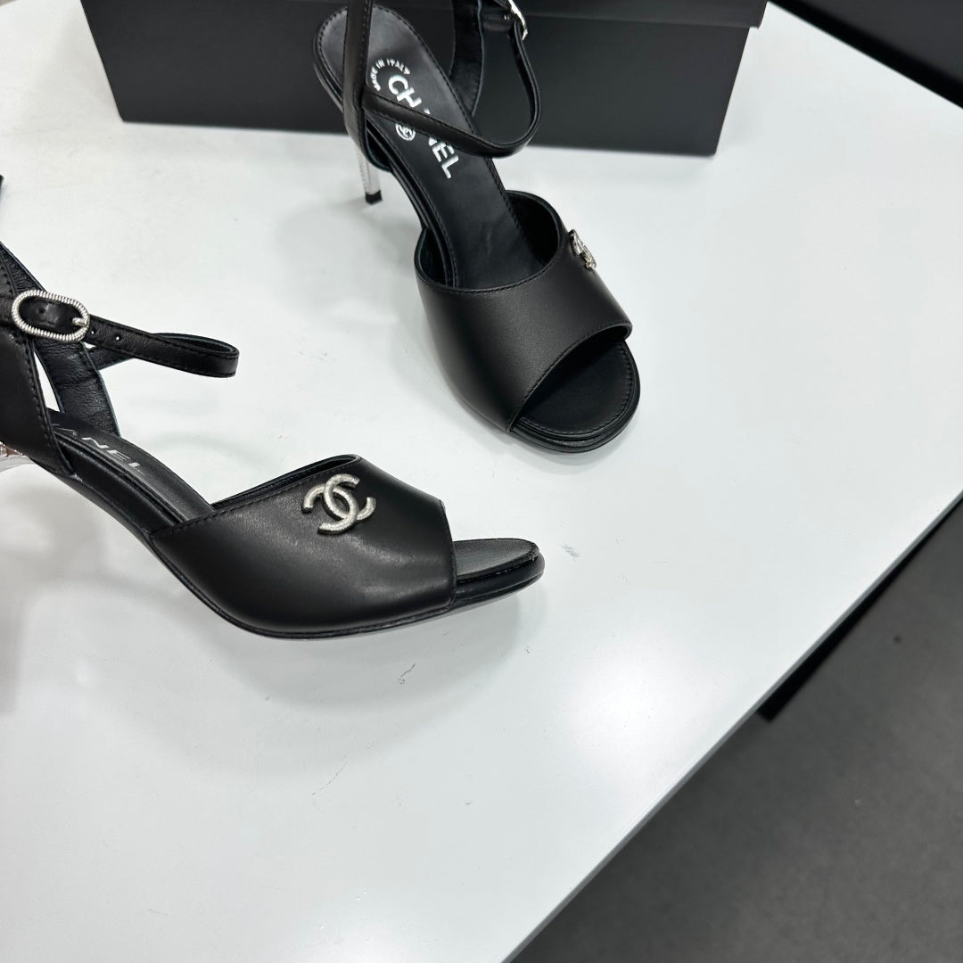 CC 26s Heeled Sandals Black Leather 925716