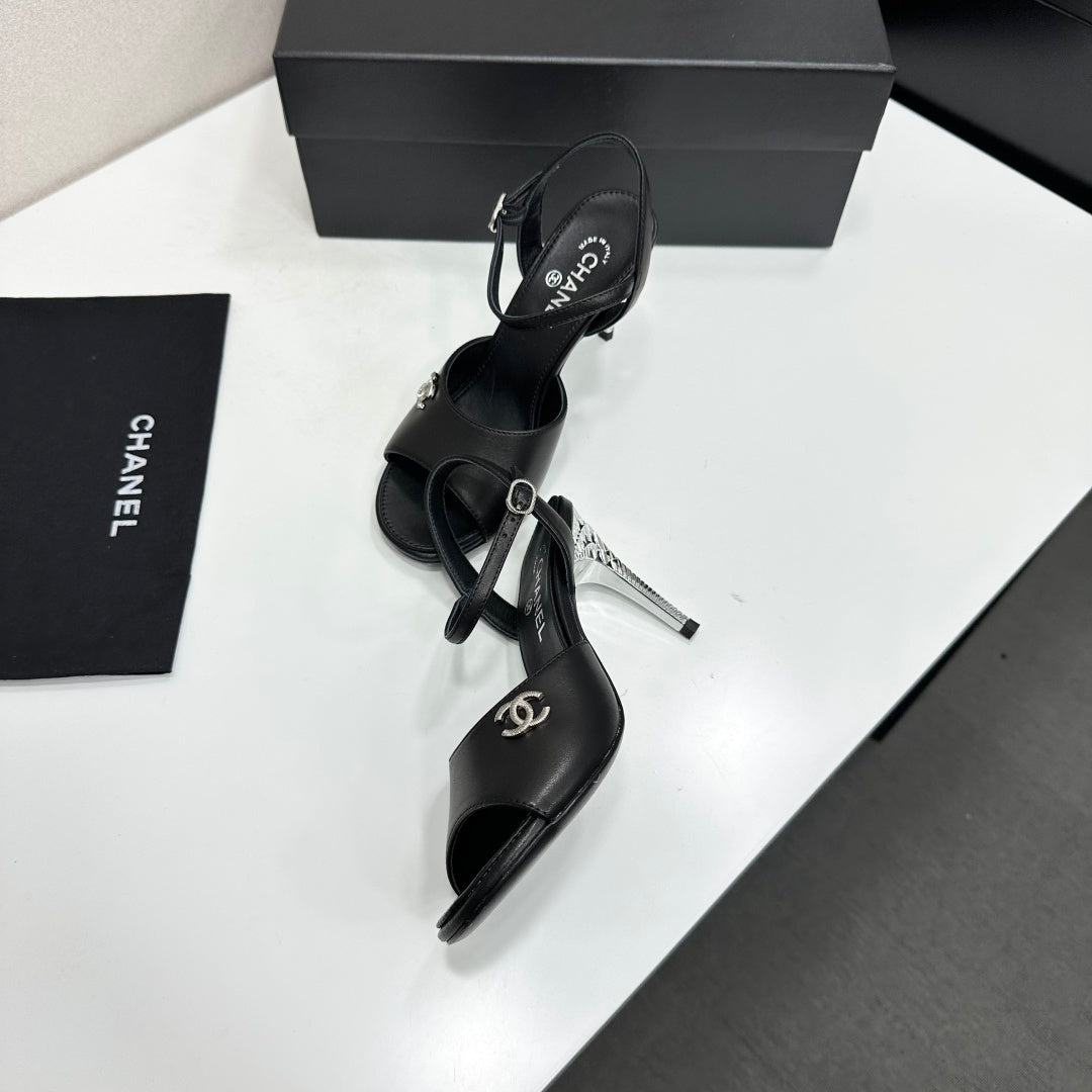CC 26s Heeled Sandals Black Leather 925716