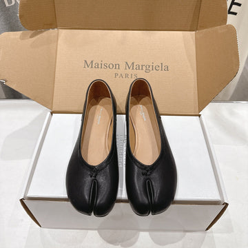 Maison Margiela Ballerina Shoes Black Leather