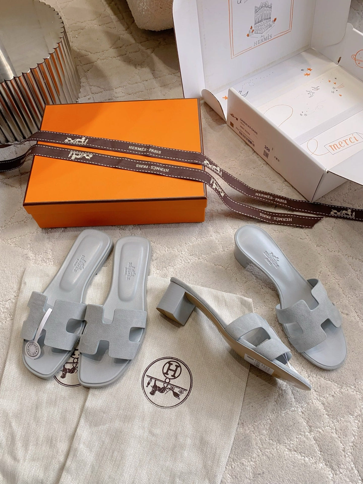 HM 26s Oran Sandal Grey Suede 724293