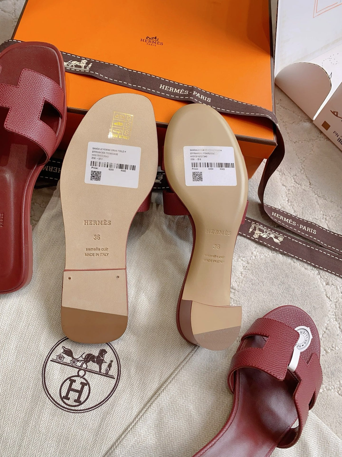HM 26s Oran Sandal Burgundy Espom Goatskin 724268
