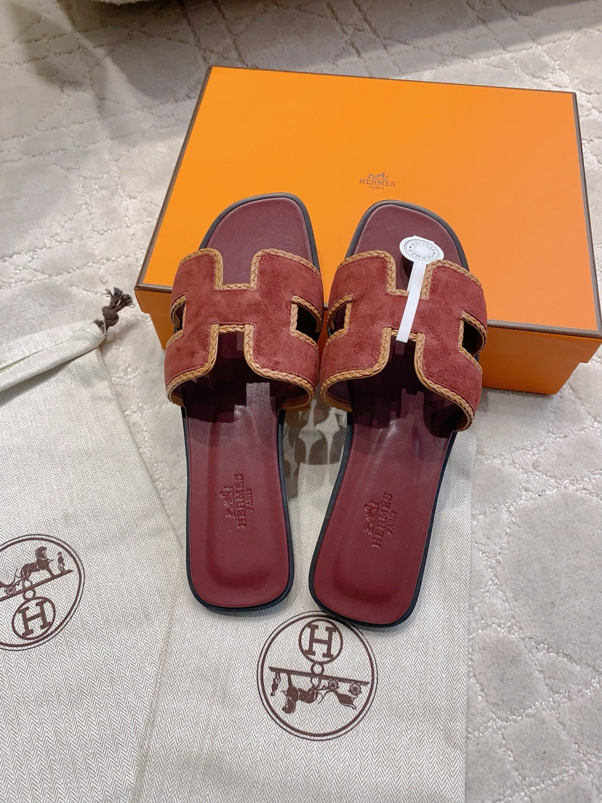 HM 26s Oran Sandal Burgundy Suede Goatskin 724345